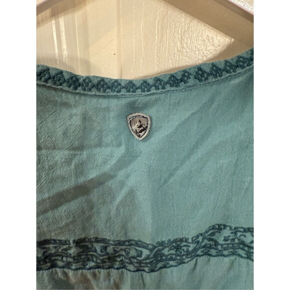 Kuhl Katrin Teal Embroidered Tank Top sz S EUC - Picture 9 of 12